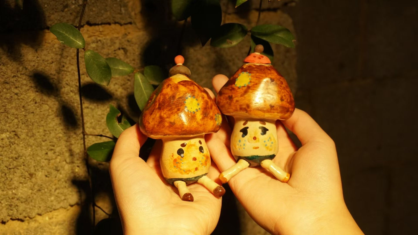 Handmade Ceramic Water Spirit with Movable Joints. Very Unique