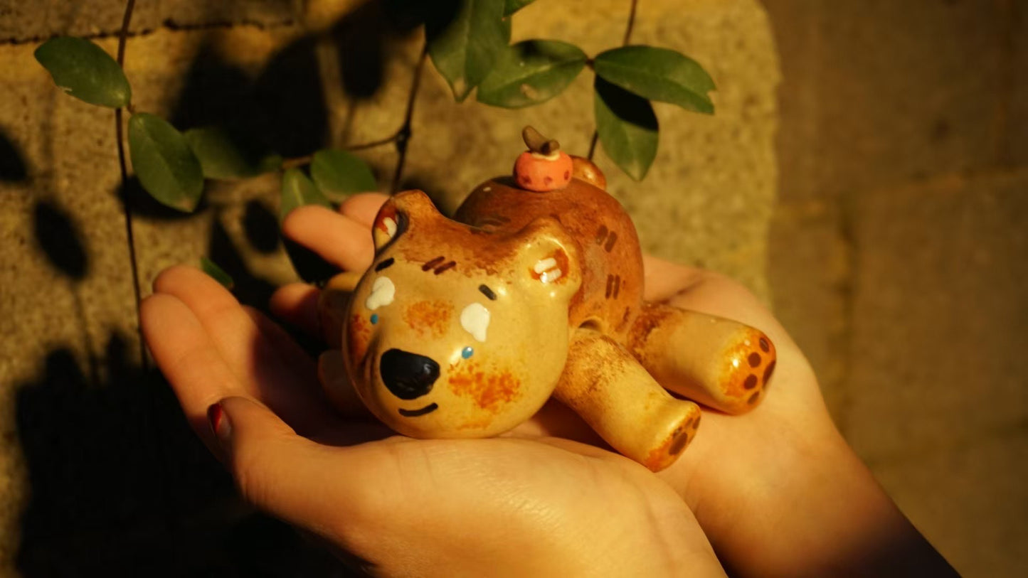Handmade Ceramic Water Spirit with Movable Joints. Very Unique