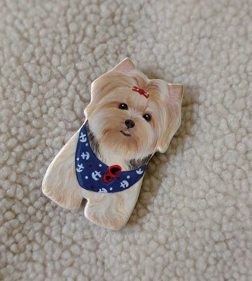 Luxurious Custom Handcrafted Pet Brooch Pin – A True Work of Art